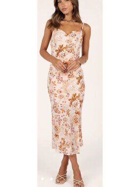 PETAL & PUP Yelena Floral Cowl Neck Maxi Slip Dress Size US 2 Wedding Cocktail